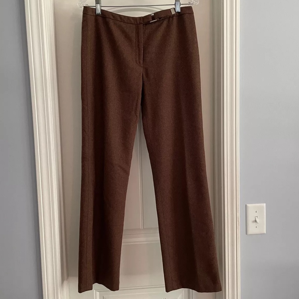 J Crew 6 Brown Wool Blend Pants Dress Slacks ~ Professional Career Classic